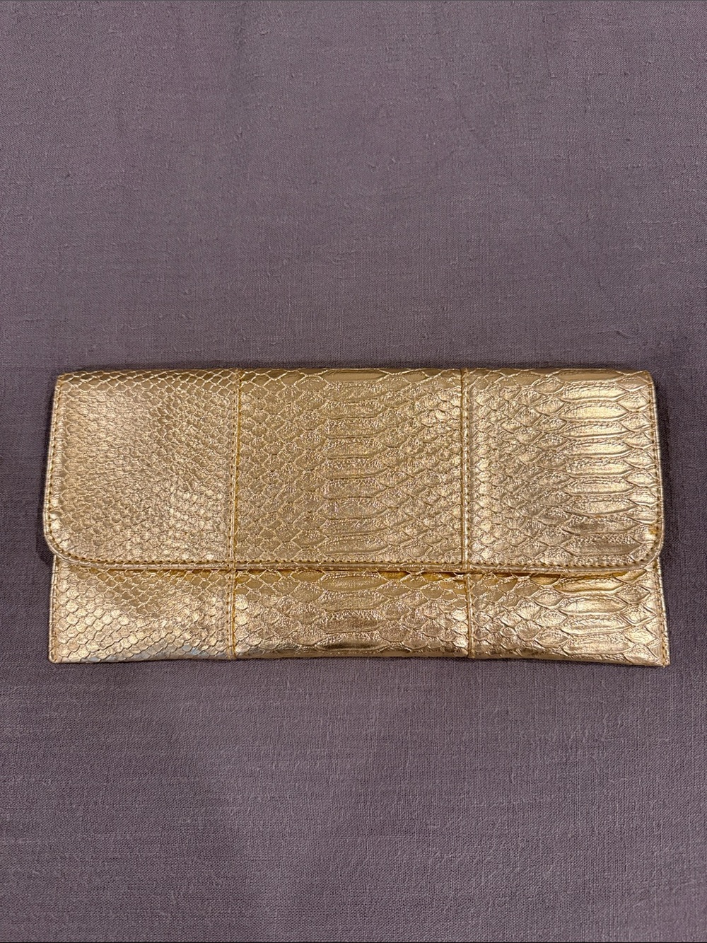 Urban Expressions Metallic Gold Embossed Clutch